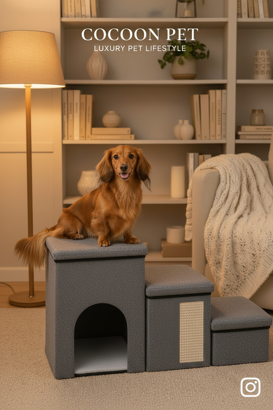 Chien installé dans un coin cocooning pendant sa convalescence